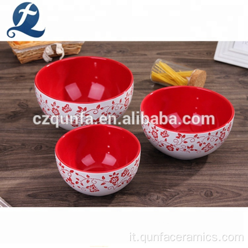 Ciotole di zuppa in ceramica ceramica del commestibile della cucina del ristorante con il logo